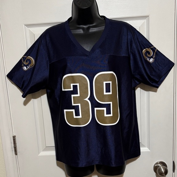 NFL Tops - Collectible Women’s St. Louis Rams Navy/Gold Jersey with Jackson/# 39 Size XL